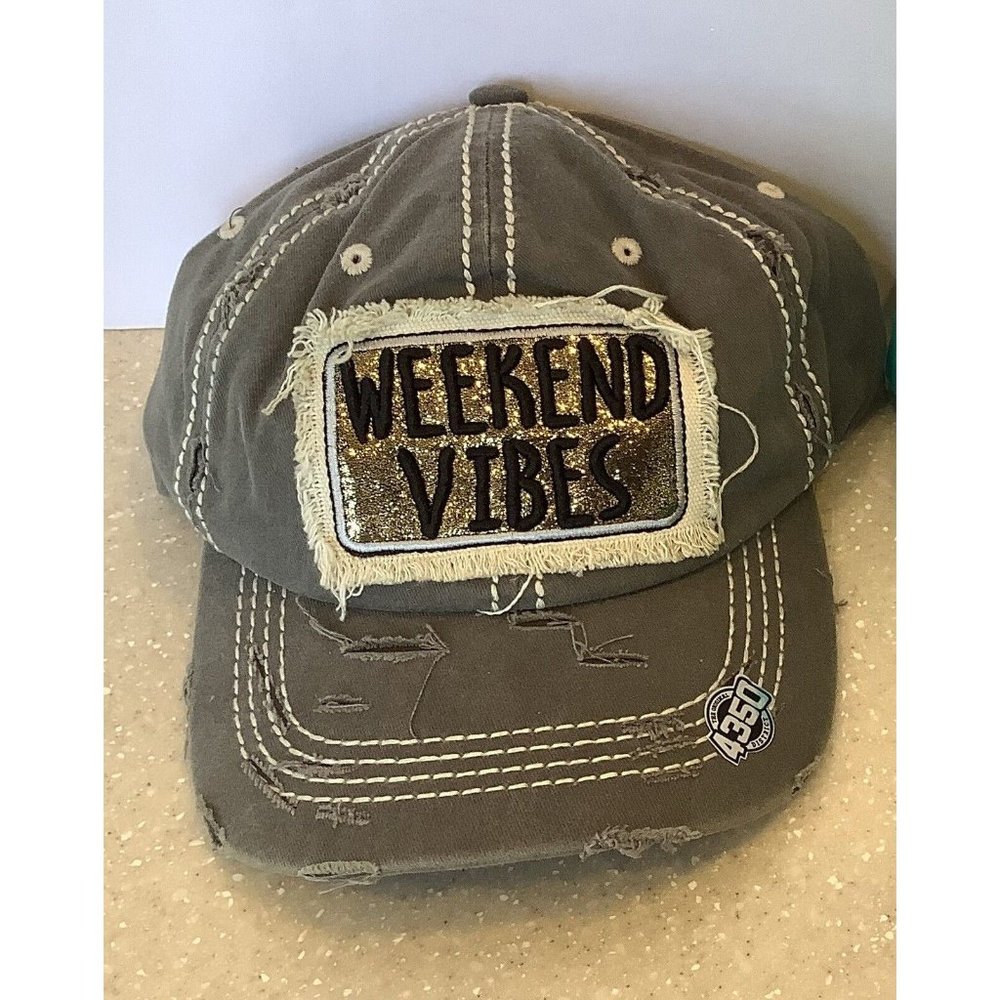 4350 District Weekend Vibes Embroidered Baseball Cap 100% Cotton Adjustable NEW